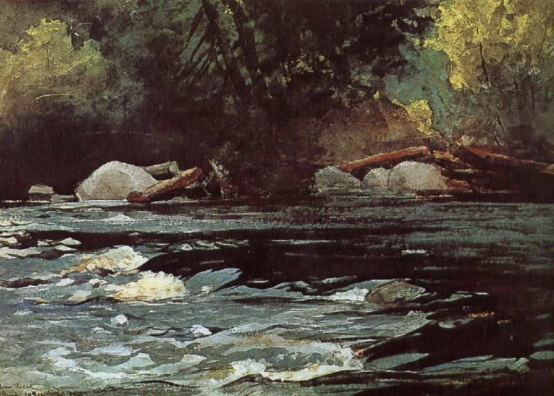 Winslow Homer Hudson River Rapids oil painting picture